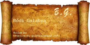 Bódi Galatea névjegykártya